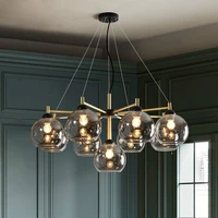 modern living room gold metal e27 led chandelier smoky gray amber hanging chandelier lighting austableled droplight fixtures