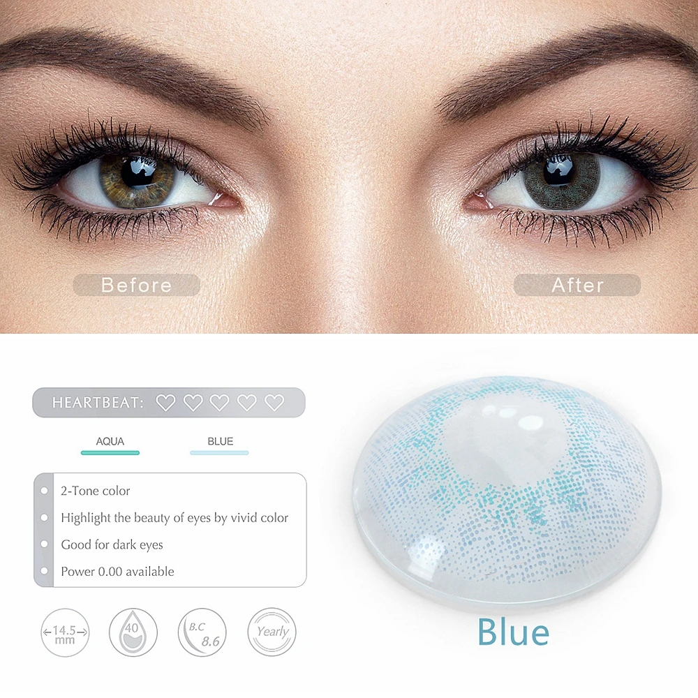 Цветные контактные линзы FreshGo ed Экстра натуральные для глаз яркий цвет