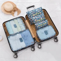 6 pcs travel suitcase organizer storage bag pack mesh bag portable clothes luggage separate toiletries storage cases tidy pouch