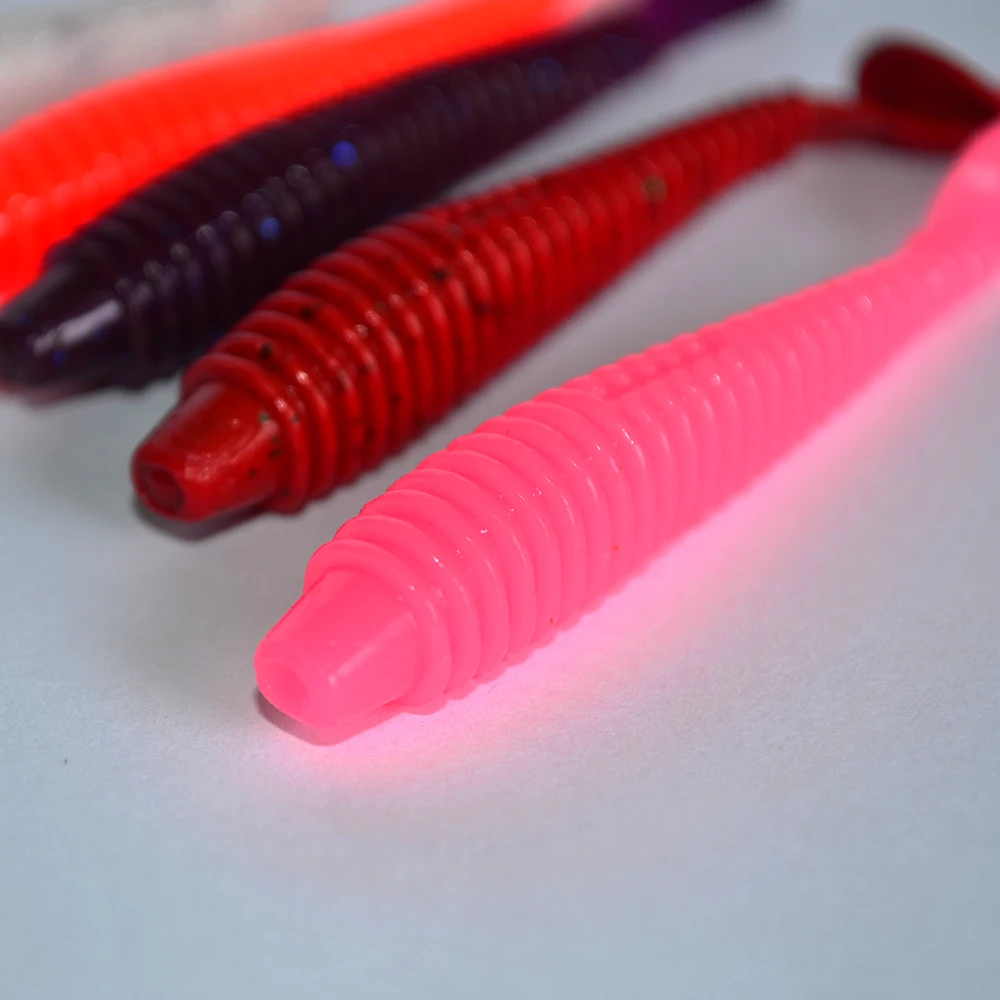 Фиолетовый оранжевого и белого цветов в стиле хип Красный черви мягкие приманки 7