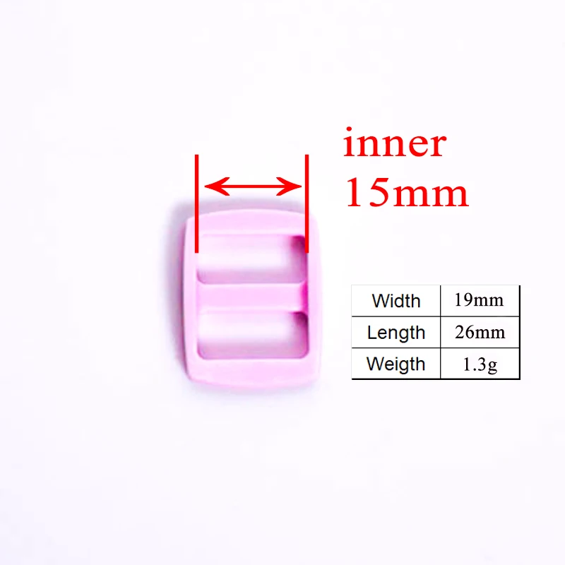 (plastic buckle+Tri-Glid+square keeper+D ring+metal dog clasp)electroplating process 15mm DIY collar accessories 17 kinds |