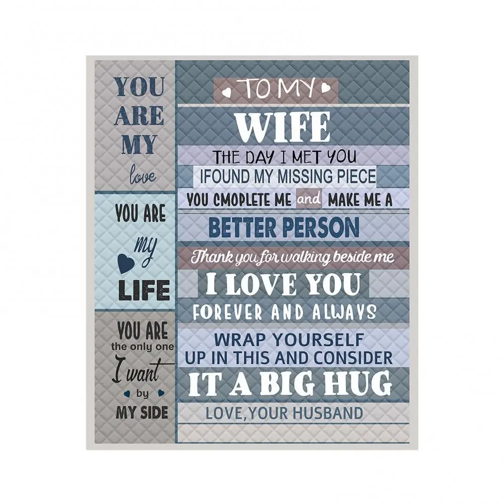 

Autumn Winter Ultra-Soft Warm English Letter Blanket Home Bedding Sofa Decor