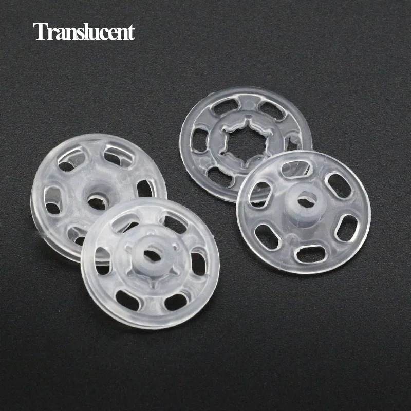 Translucent 15 шт. 7 мм/10 мм/13 мм/15 мм/18 мм/21 мм маленькие абс пластиковые оснастки крепеж пресс-Кнопка шпильки Швейные аксессуары - Цвет: Translucent