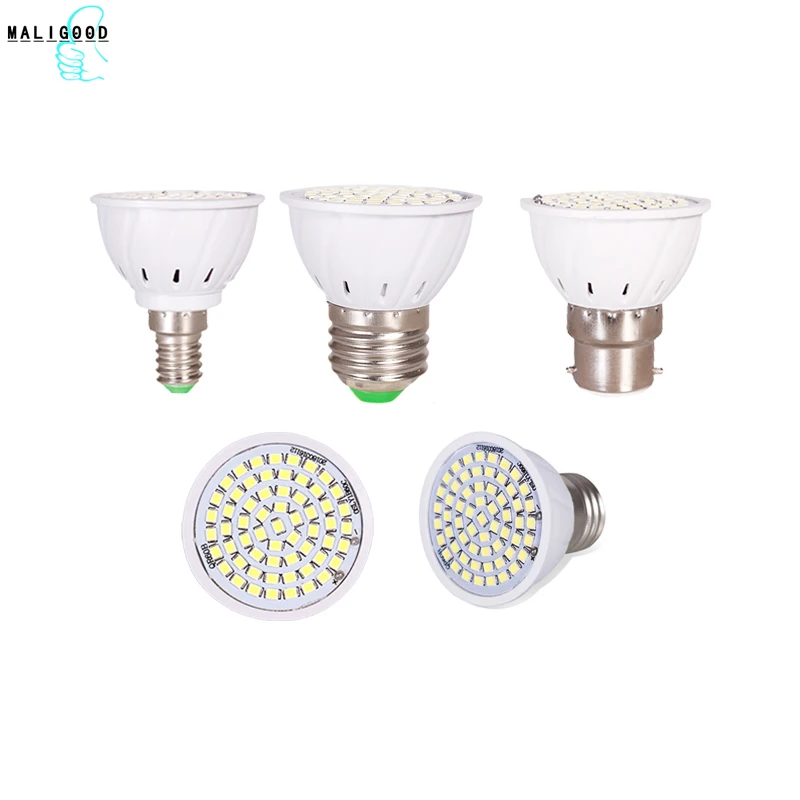

E27 Lampada LED Spotlight Bulb B22 220V Bombillas LED Lamp 48 60 80 LEDS 2835 SMD Lampara E14 Spot Light Ampoule Indoor Lighting