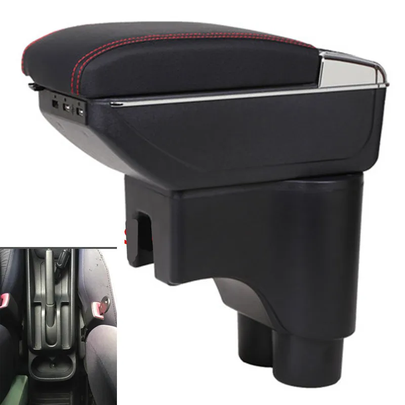 Подлокотник для Daihatsu Terios 2 с USB зарядкой увеличенный двухслойный центральный
