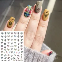 ca series ca 320 color feather decoration series 3d back glue self adhesive nail art nail sticker tool sliders for nail decals