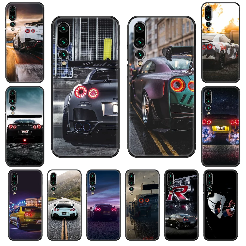 

Sport GTR Car Phone case For Huawei P 8 10 20 30 Smart Plus 2019 Z Lite Pro 2017 2019 black luxury hoesjes tpu coque soft cover