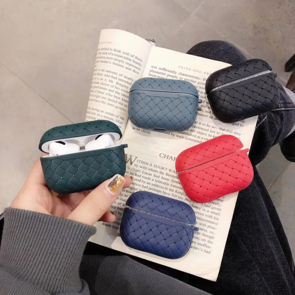 

Weaving Soft Silicone Earpods Case for Apple Airpods Pro 2 1 Protection Cover for Airpod Air Pods 3 2 1 Luxury Cases Funda Coque