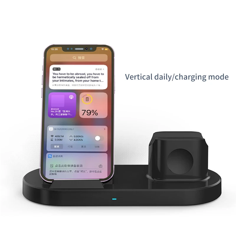3 in 1 wireless charger station qi 15w fast apple wireless charging stand dock for iphone 13 12 8 pro max airpods iwatch samsung free global shipping