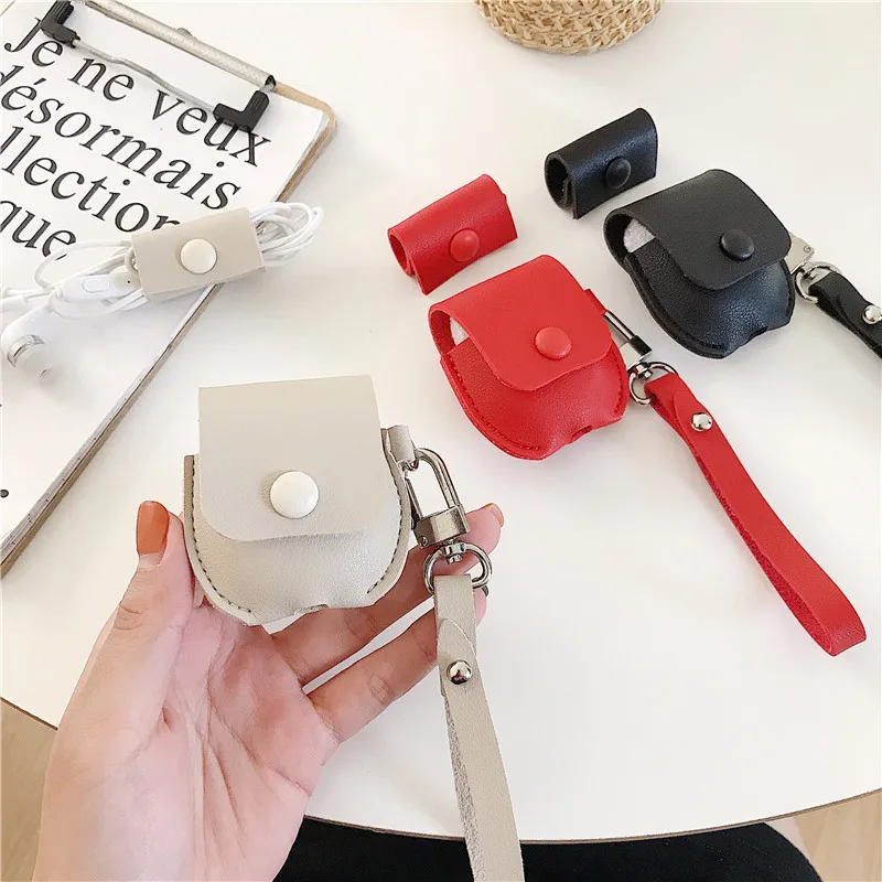Чехол из натуральной кожи для AirPods 2 чехол Модный наушников Airpods силиконовый