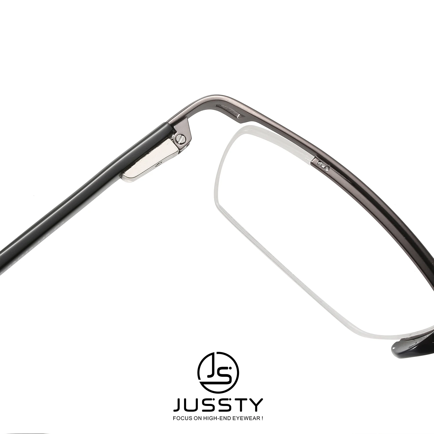 Очки мужские с полуободковой оправой оптические многофокальные прогрессивные