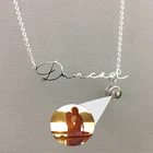 Ожерелье с изображением на заказ, ожерелье с проекцией с фото, ожерелье с именем ручной работы, подарок на день Святого Валентина