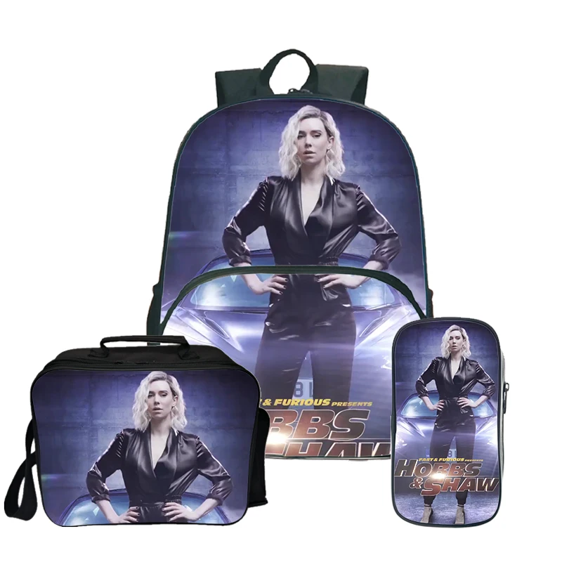 Antitheft Backpack Hobbs шоу школьная сумка для подростков девочек школьные рюкзаки для мальчиков с милой кавайный пенал ноутбук рюкзак 3 шт./компл. Mochila - Цвет: Antitheft Backpack