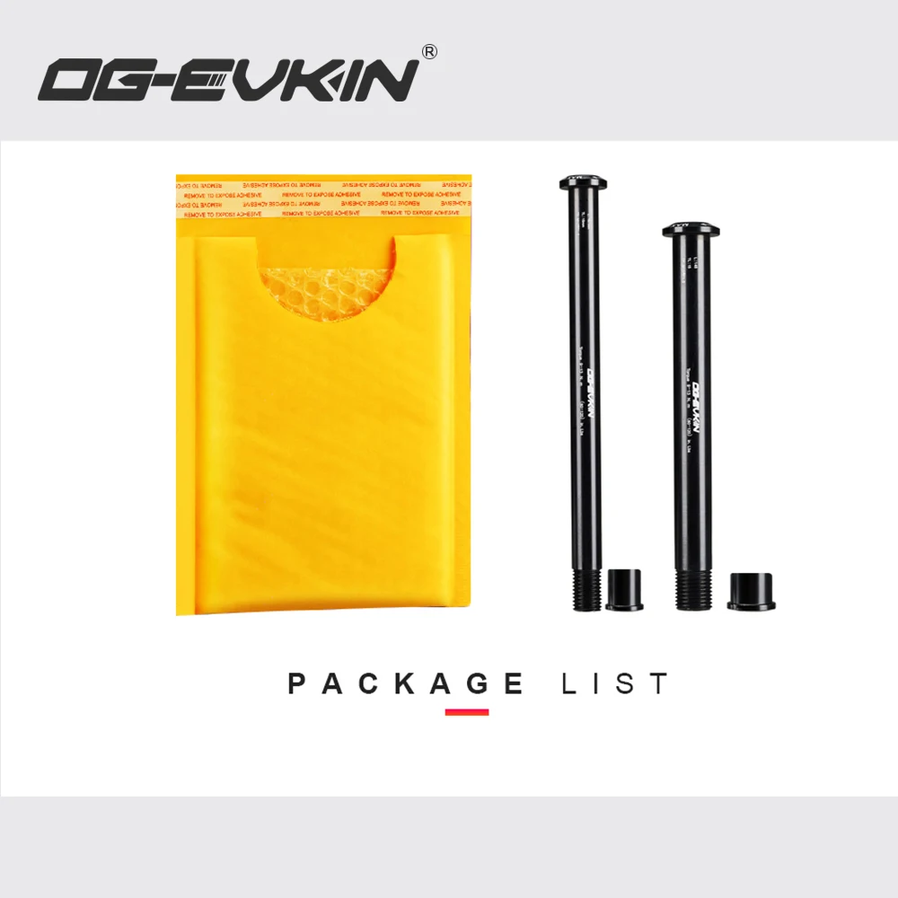 OG-EVKIN QR-003 Disc Brake Quick Release M15/M12*P1.5 Thru-Axle Front 15x100mm/Rear 12x142mm Bicycle Skewers For Disc QR