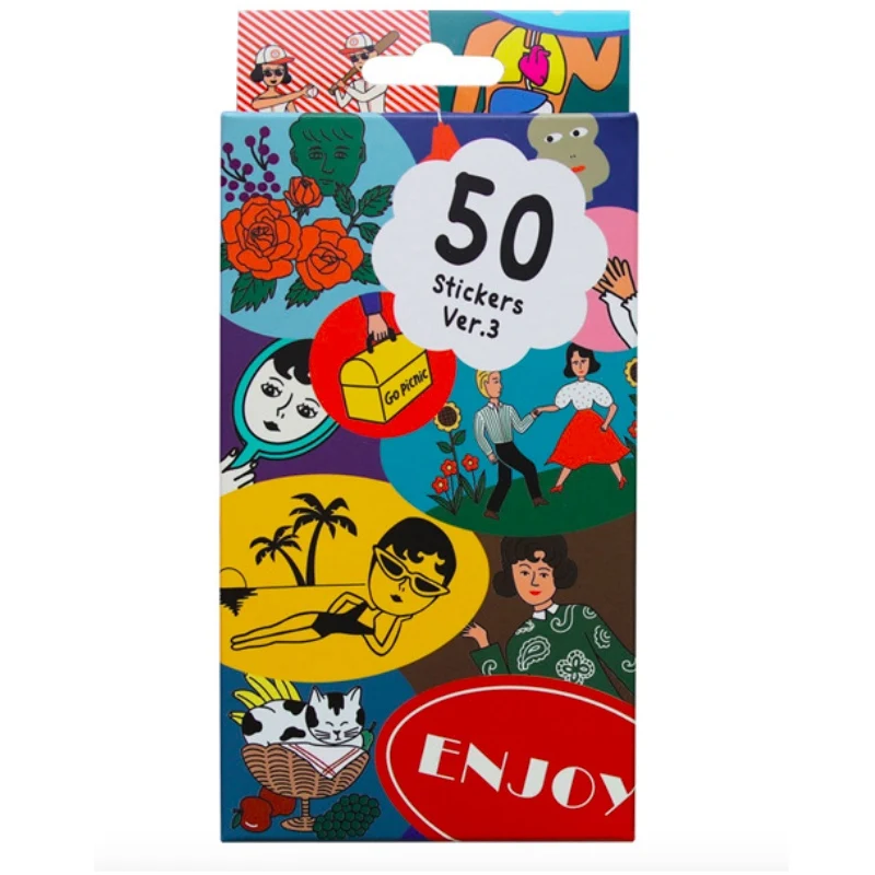 50 шт./лот милые наклейки в Корейском стиле на автомобиль телефон багаж ноутбук