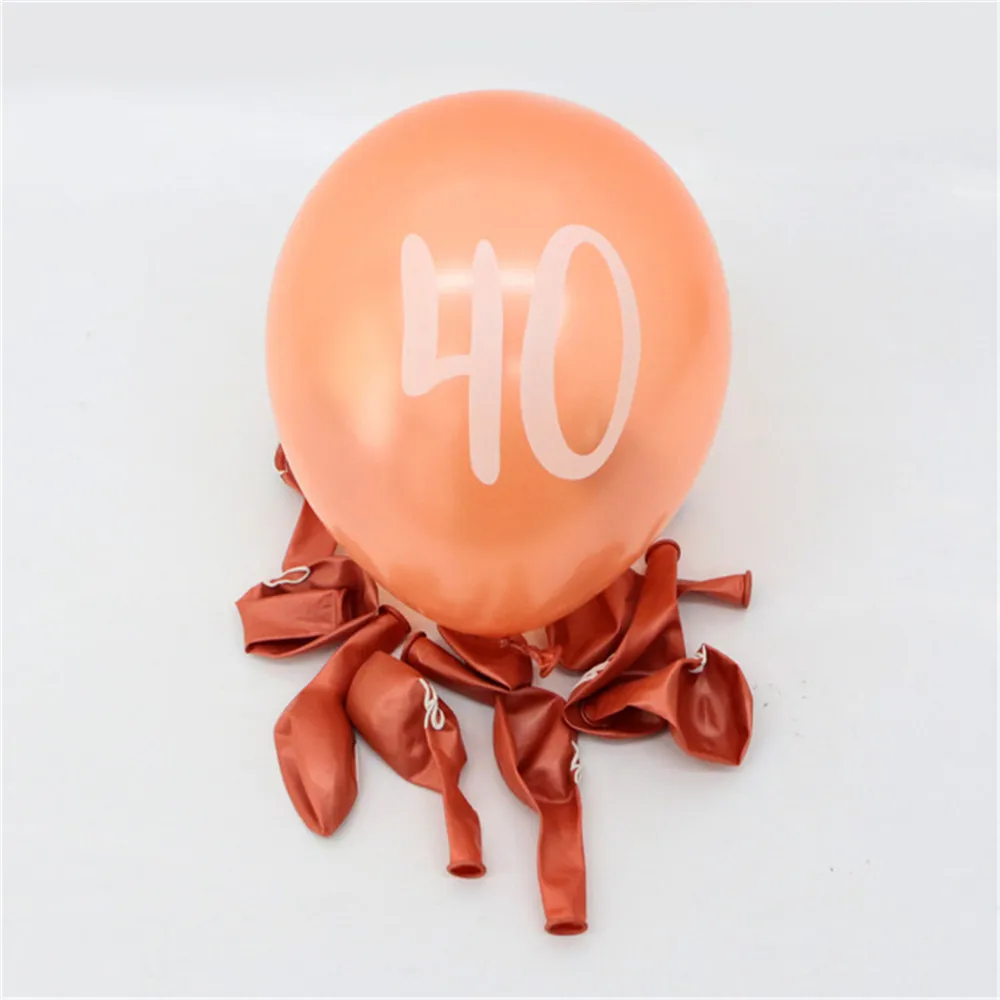 10 шт 12 дюймов розово золотые латексные шары из розового золота 18 21 30 40 50 лет Happy