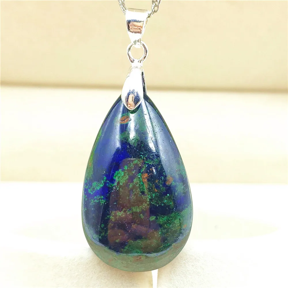 

Genuine Natural Green Blue Azurite Malachite Lapis Lazuli Pendant 32x19x8mm Women Men Jewelry Gemstone rare AAAAA