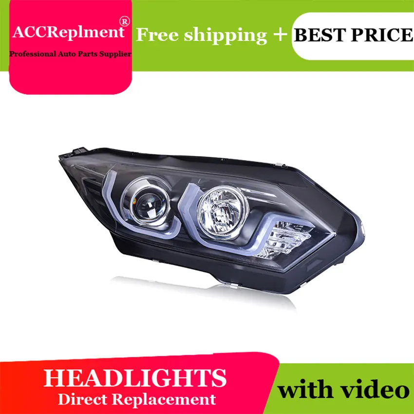 

Car Styling For Honda Vezel Headlights 2015-2018 LED Headlight led drl H7 hid Bi-Xenon Double Lens low beam