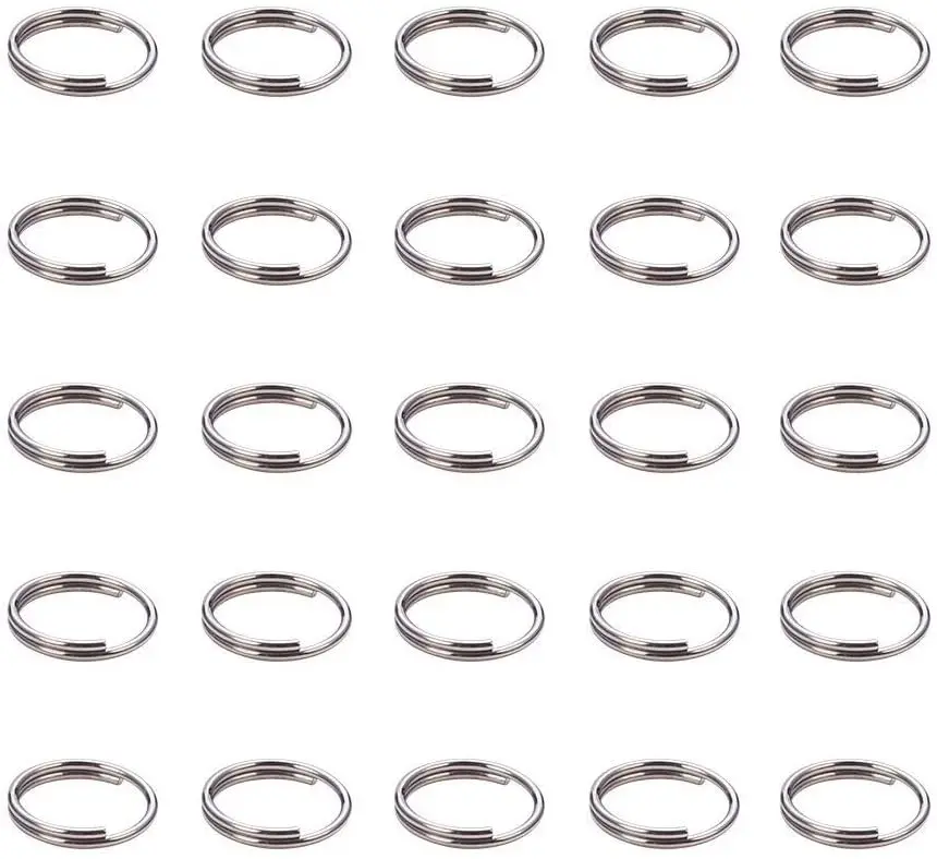 

Раздельные кольца из нержавеющей стали 20 г, цвет из нержавеющей стали, 8x0,6 мм, внутренний диаметр около 6,8 мм, 190 шт./20 г