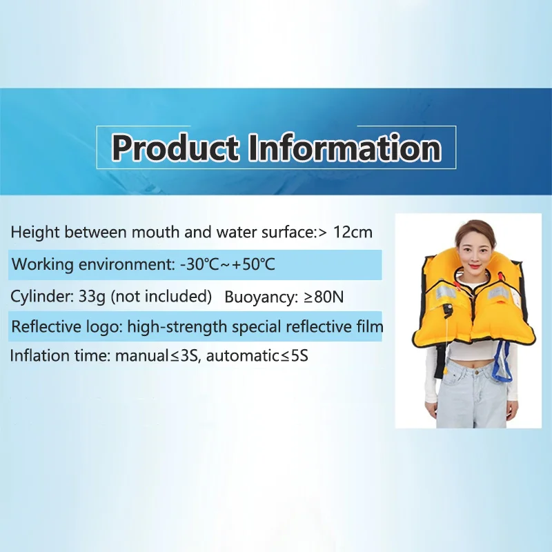 

Professional Life Jacket Swiming Fishing Life Vest Automatic Inflatable Adult Swimwear Water Sports Swimming Survival Jacket