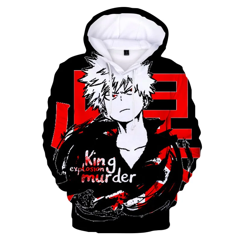 Толстовка Boku Bakugou с капюшоном для мужчин и женщин свитшоты в стиле химико Тога