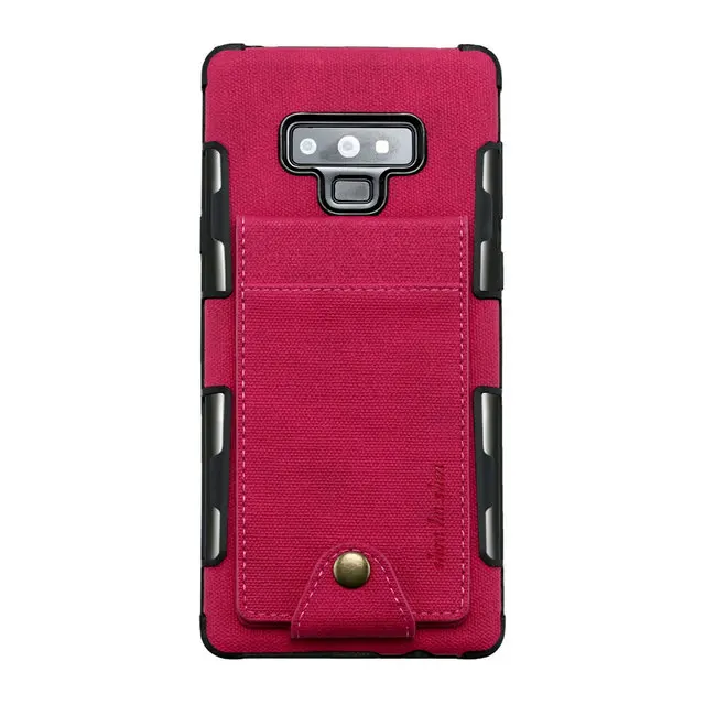 Красный Чехол со слотом для карт для samsung A50, чехол для Note10, samsung Note9, чехол, ткань для Galaxy Note 10 Plus, S10, 5G, 8, Note 9, откидная крышка, A20, A70 - Цвет: Красный