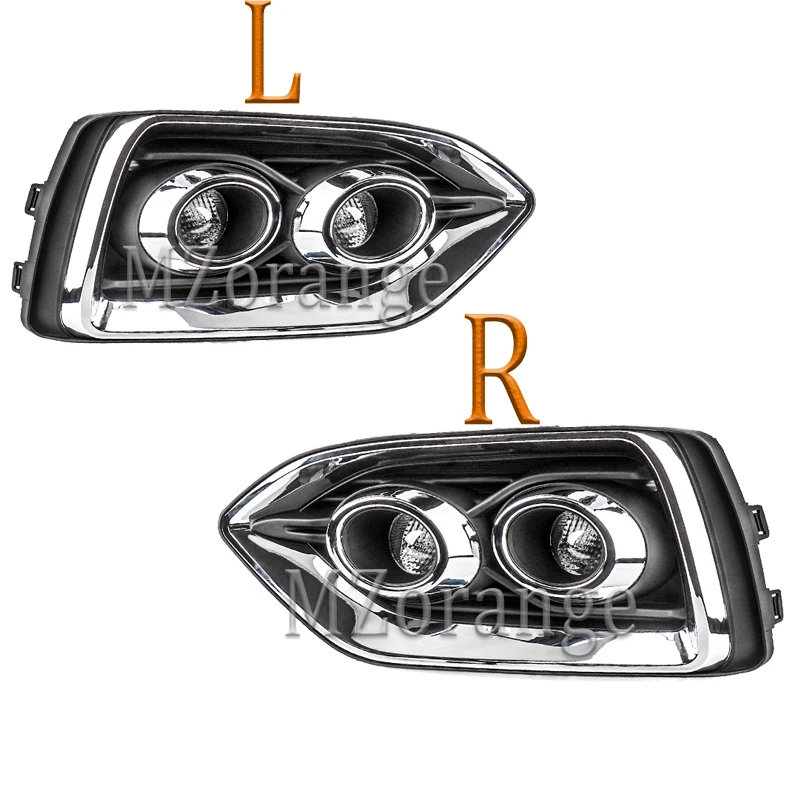 1 pair Дневной свет для hyundai акцент Верна Solaris DRL дневные ходовые огни передние противотуманные фары автомобильные аксессуары - Цвет: 1 pair