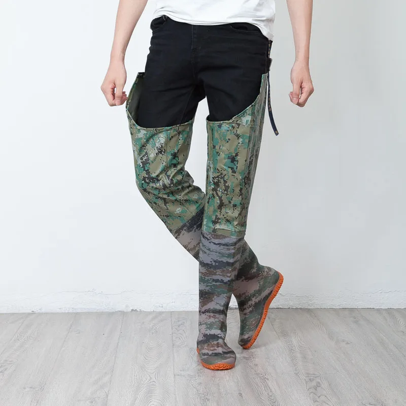 Сапоги водостойкие до колена ПВХ Мягкие штаны Нескользящие для морской рыбалки