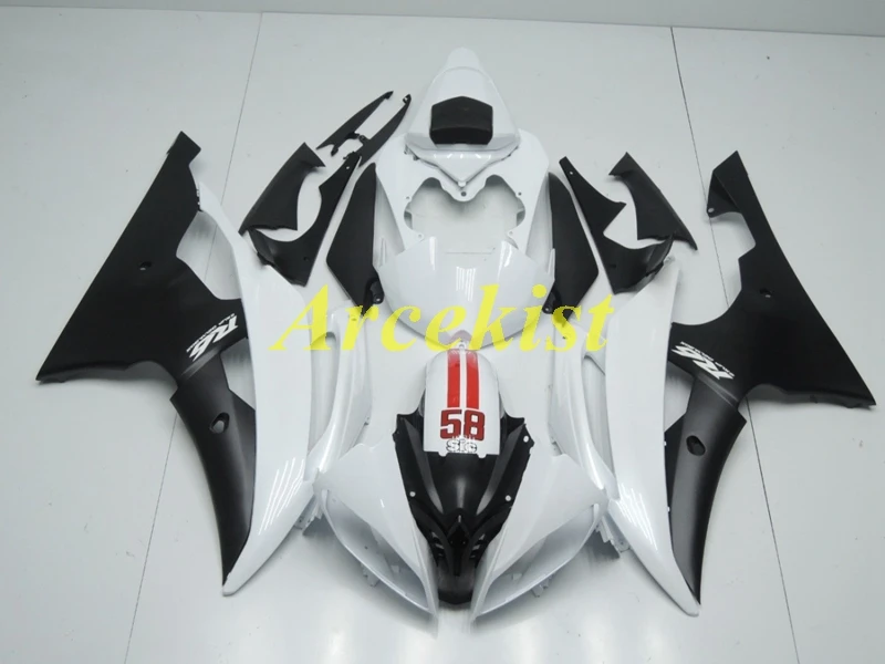

New ABS Whole Fairings Kits Fit For Yamaha YZF-R6 R6 08 2008 2009 2010 2011 2012 2013 2014 2015 2016 Bodywork set black white