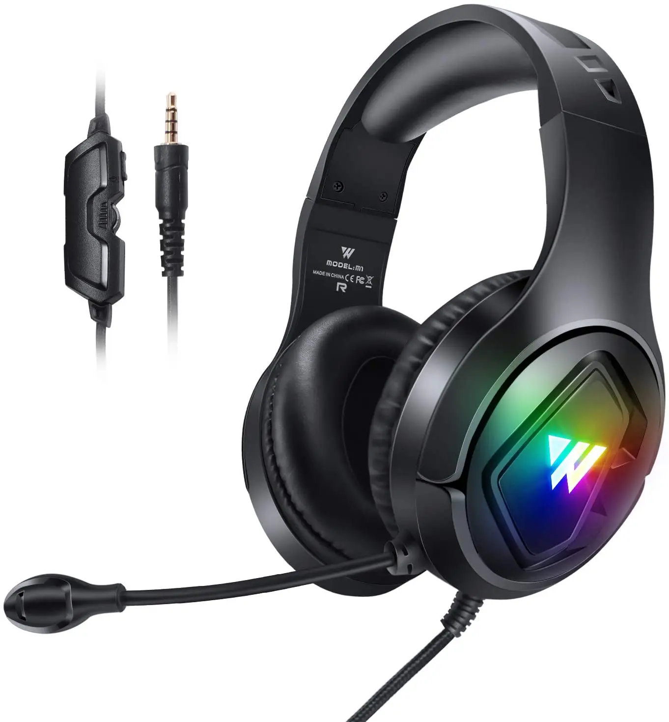 

WINTORY M1 RGB gaming headset-PS4, Xbox One and laptop-Zwart