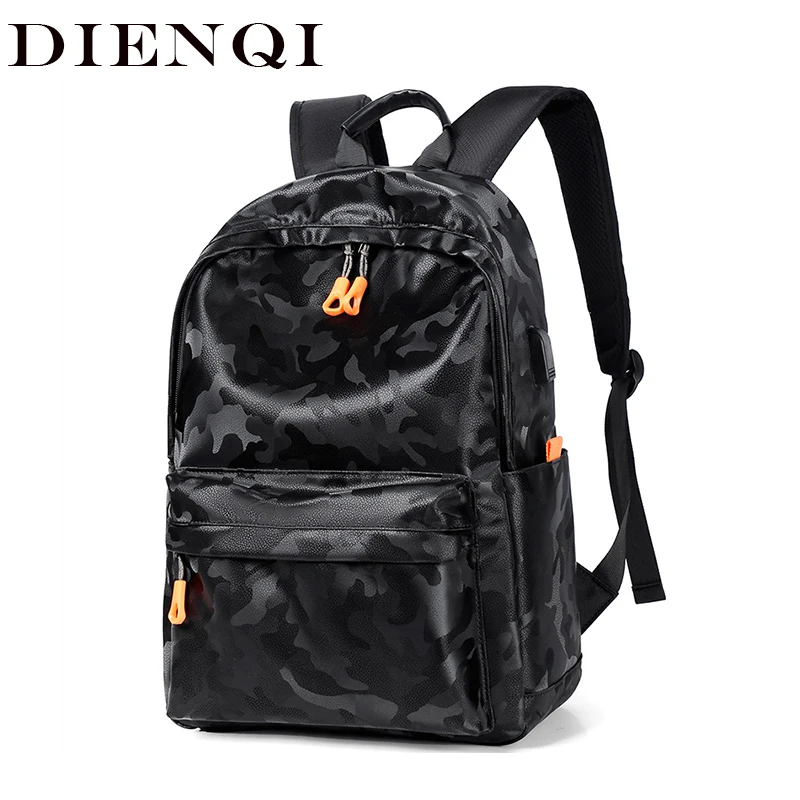 

Водонепроницаемый мужской холщовый черный рюкзак, школьный ранец для студентов колледжа, сумки для подростков, повседневный дорожный рюкз...