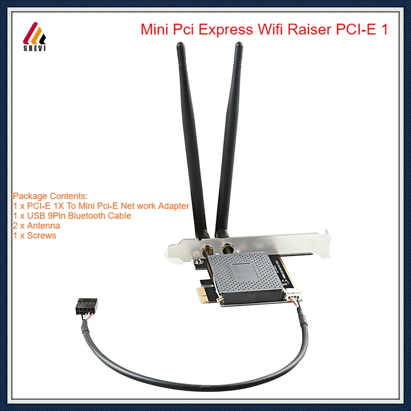 

Wifi Adapter PCI-E 1X To Mini Pci Express Wifi Raiser PCI-E 1X adapter Wireless Support Bluetooth function Mini Pcie