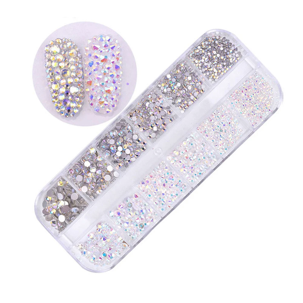 1 коробка полная красота 3D блеск искусство для ногтей снежинка рождественские