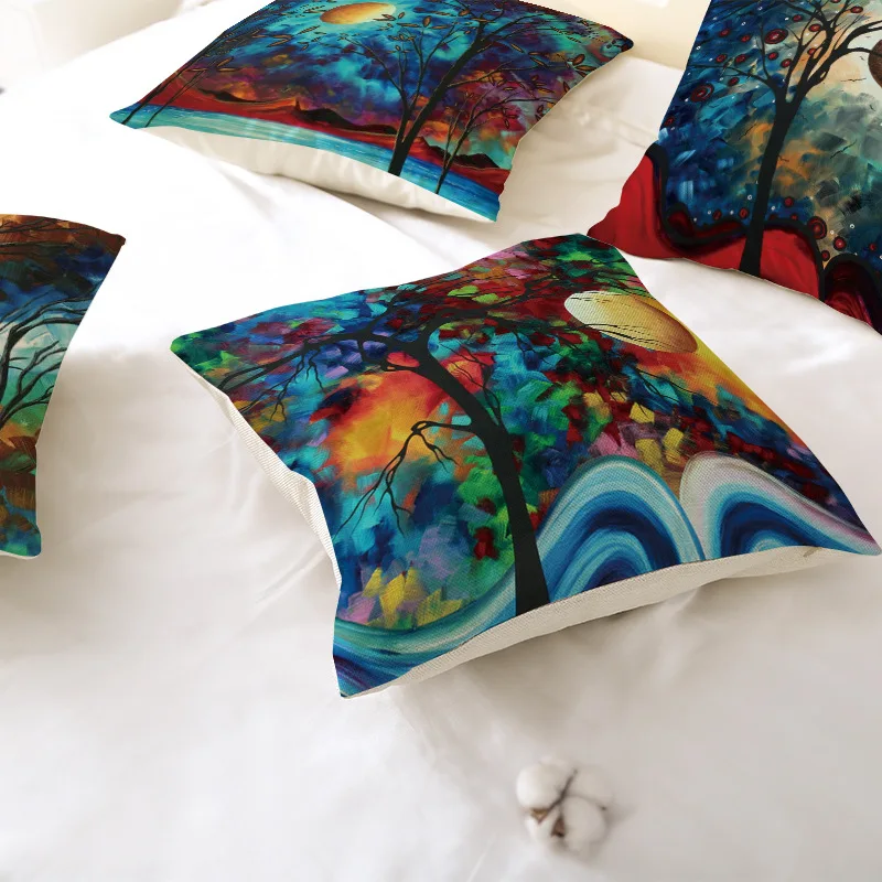 Домашний декор льняные наволочки подушки 1 шт. декоративная картина маслом