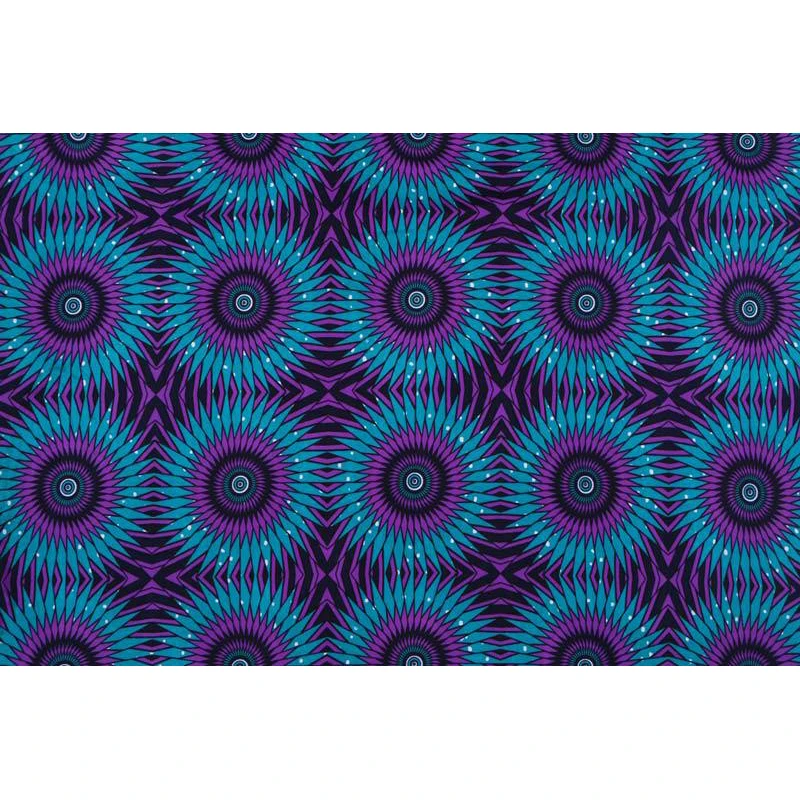 

2019 New Wax Fabric Fashion Purple And Blue Print Fabric African Ankara Guaranteed Wax Printed Fabric