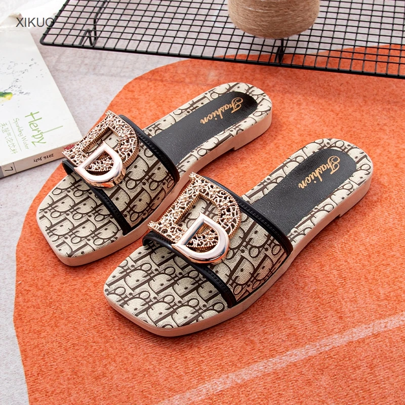 

Slippers ladies wear Roman flat shoes ladies summer fashion single shoes