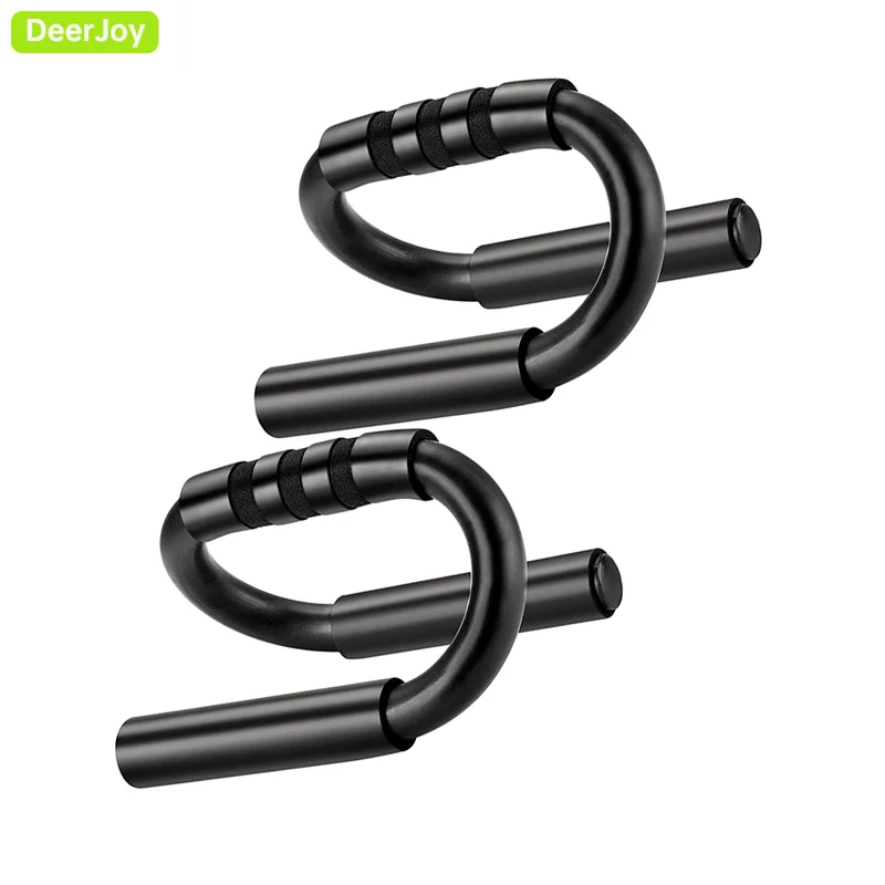 DeerJoy Push Up Bars Extra Thick Foam Grip Perfect Push up Handles for Floor Strength Training Equipment Fitness at Home Workout