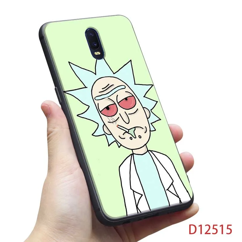 Для oneplus one plus 7 pro 7t pro 7 6 6t 5t Мягкий силиконовый чехол для телефона Забавный мультфильм Рик и Морти аниме - Цвет: D12515