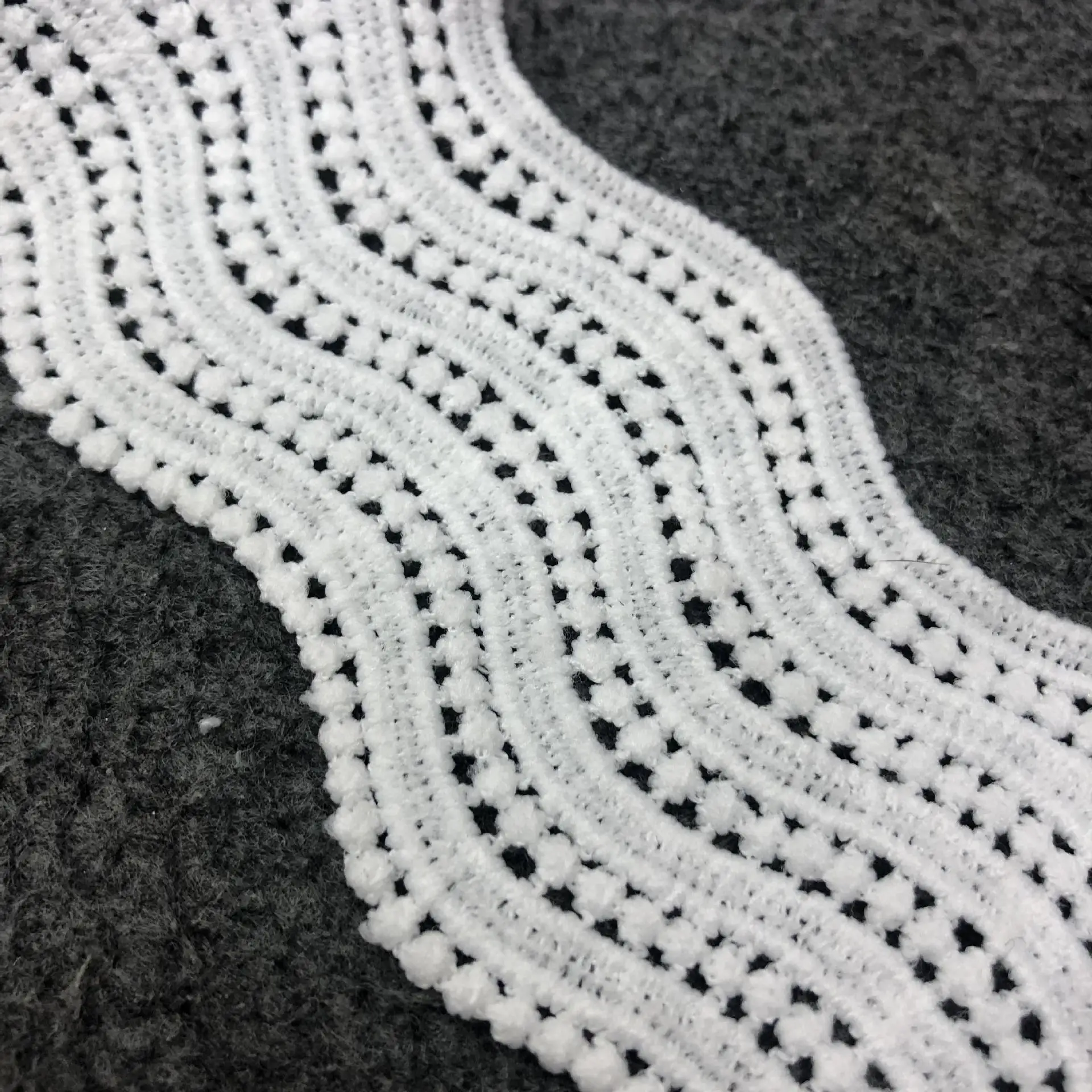 5 ярдов 6 см широкая белая кружевная полиэфирная вышивка швейной лентой гипюр