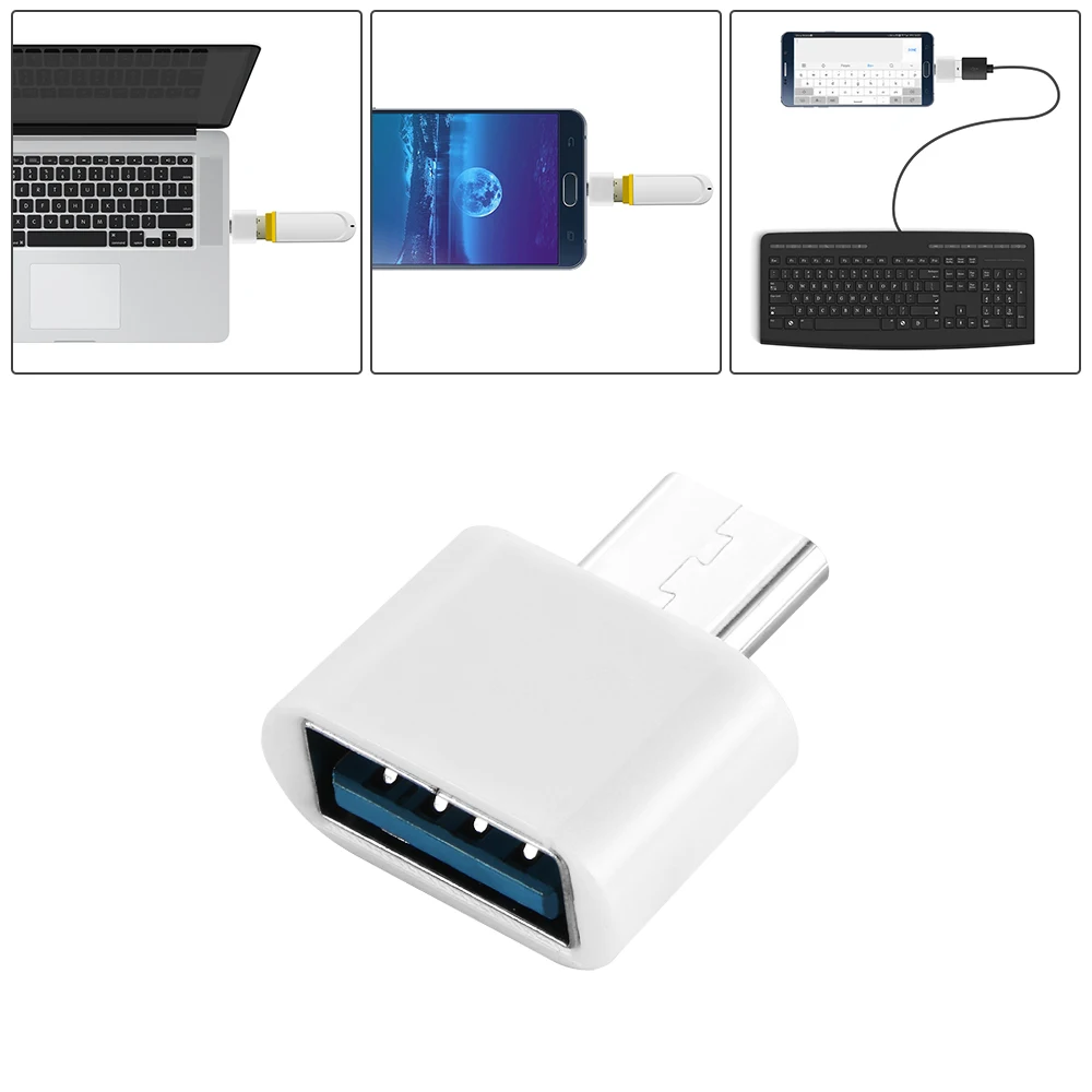 Черно-белый микро-конвертер USB 2 0 прямой для телефонов Android смарт-планшетов