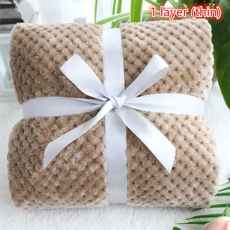 70X100cm-100X120cm детское одеяло на флисе красивое Пышное детское одеяло собака ковер для девочек розового и синего цвета для мальчиков детское спальное одеяло для постельные принадлежности для малышей, Пеленальное Одеяло - Цвет: khaki