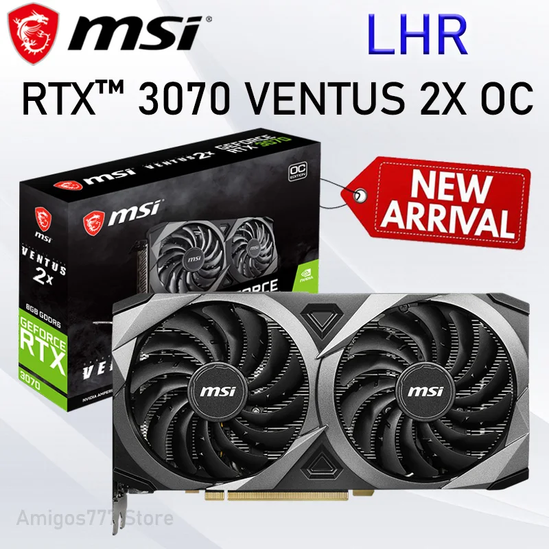 

GDDR6 GeForce RTX™ 3070 VENTUS 2X 8G OC LHR Graphics Card 14000MHz GDDR6 8GB PCI Express 4.0 16X RTX 3070 Video Card New