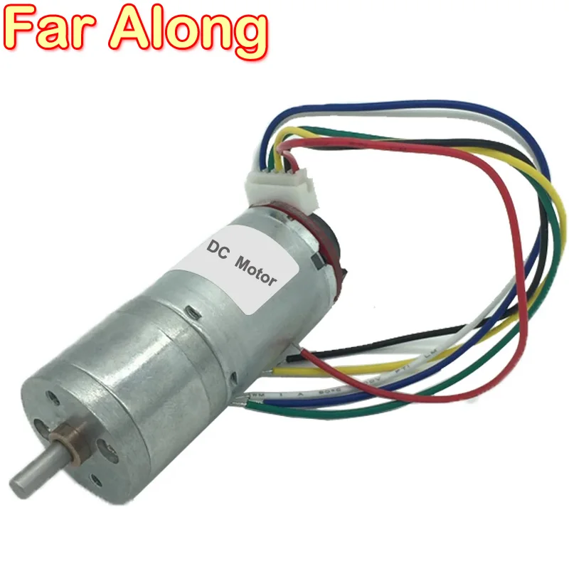 6V 12V 24V мини микро DC мотор-редуктор с Холлом энкодер низкая скорость до высокой