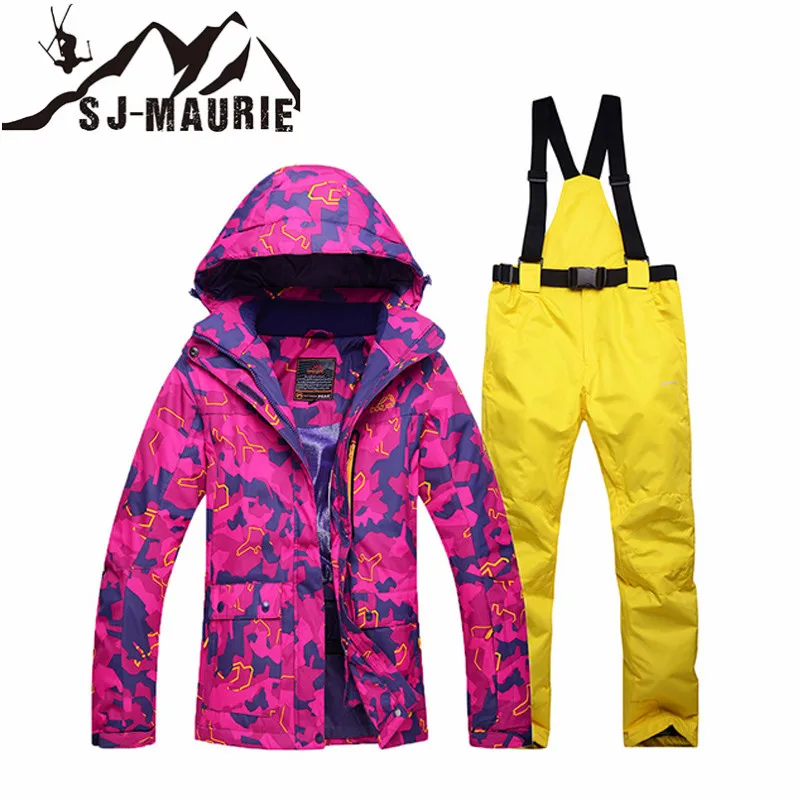 Новый Популярный лыжный костюм для женщин Зимний новый ветрозащитный