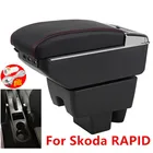 Для Skoda Rapid 2013 - 2020 поворотный подлокотник коробка центральный магазин Содержание хранения салона автомобиля-Стайлинг подстаканник с