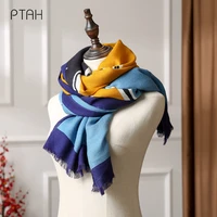 ptah women scarves autumn winter new wool shawl wrap scarves comfort stole autumn winter temperament elegant scarves 18080cm