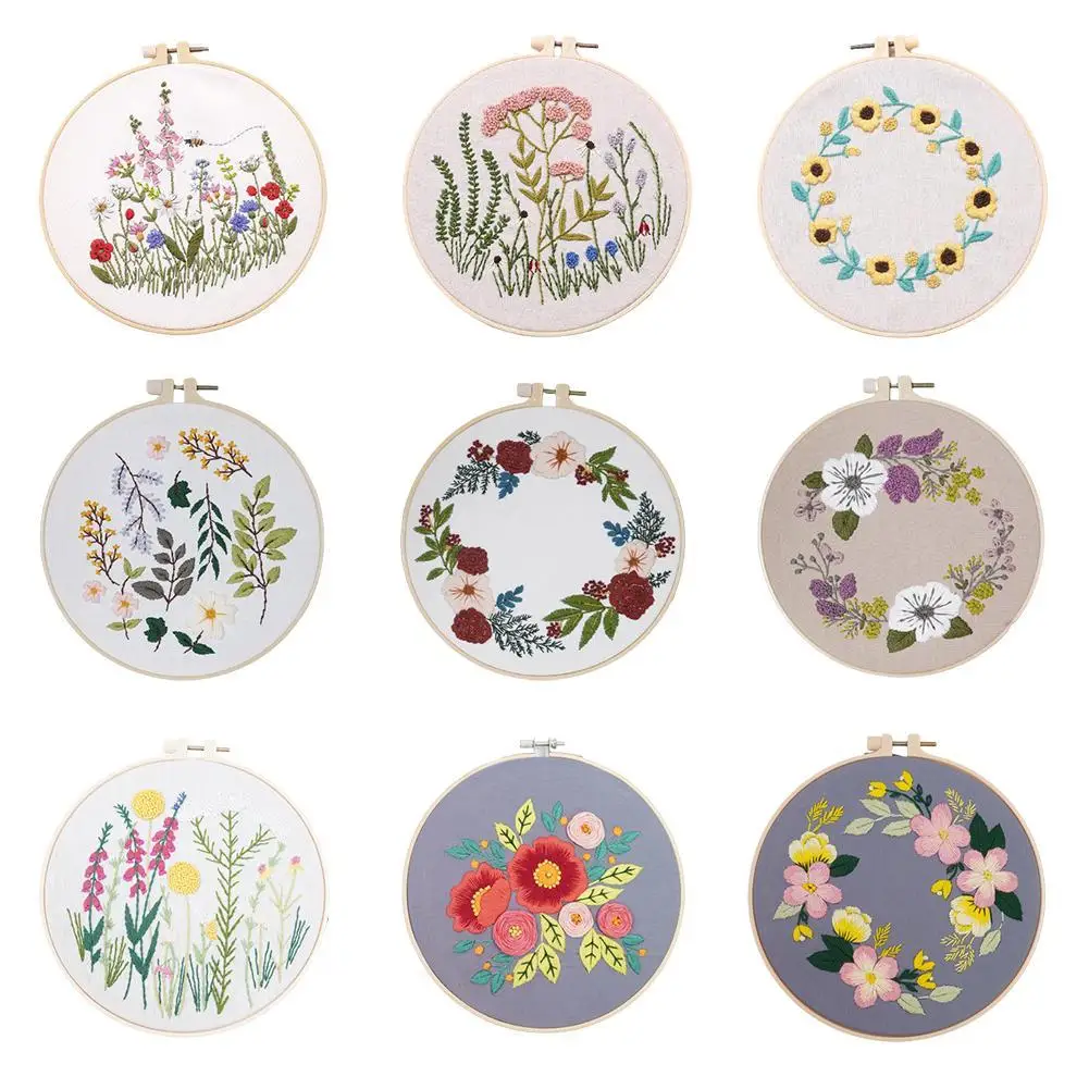 

Fidget Toys Flowers DIY Embroidery Ribbon Set Hand Embroidery Kit Gifts Stitch Best Hand-stitched Kit Sewing Crafts Needle Punch