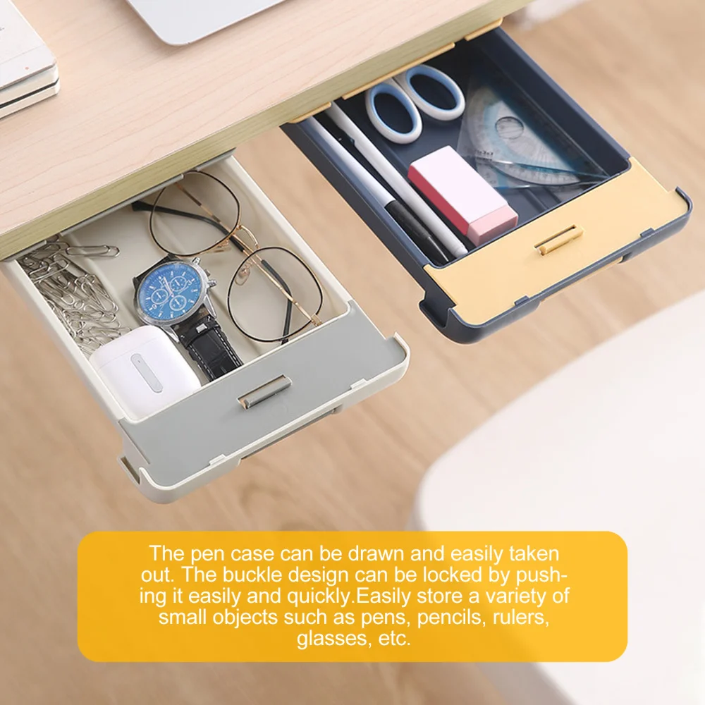 

2pcs Desk Drawer Organizer Under Desk Large Storage Drawer at School