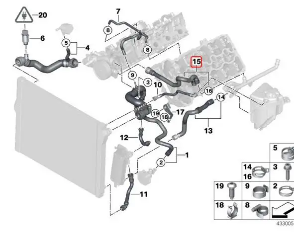 Шланг радиатора для BMW шланг F01 F02 F03 F04 F07 F10 F11 550i 750i 17127575453 1 шт.|Деталь шасси| |