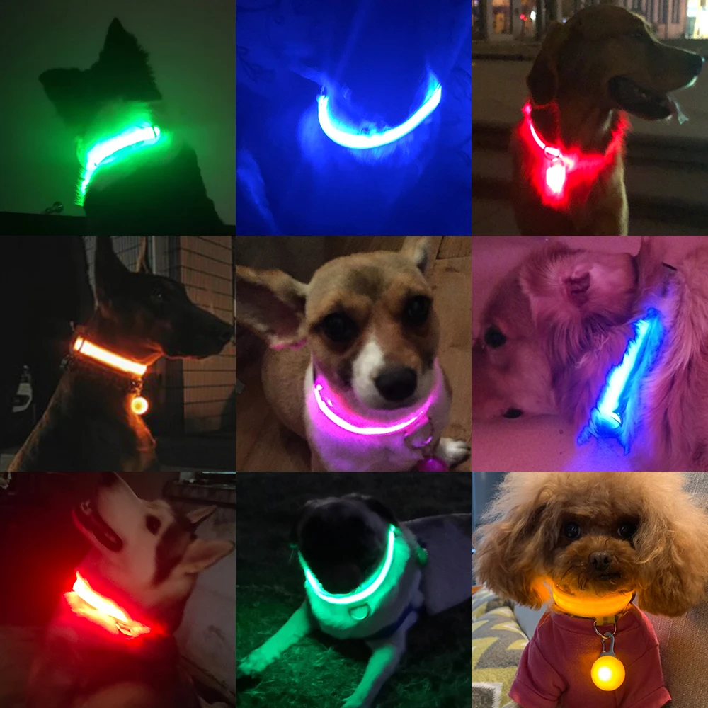 

Led USB Charging Collar Pet Dog Cat Collar Night Anti-Lost/Avoid Car Accident Collar Glowing Luminous LED Pet Supplies